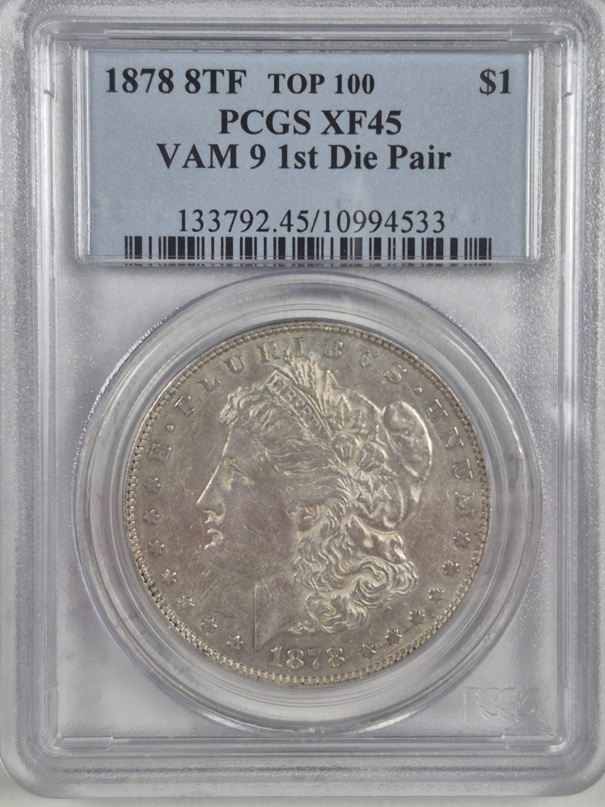 1878-$1-Morgan-Dollar-8TF-VAM-9---1-St-303-Morgan-Dollars-Struck-With-1-St-Die-Pair-On-March-11,-1878